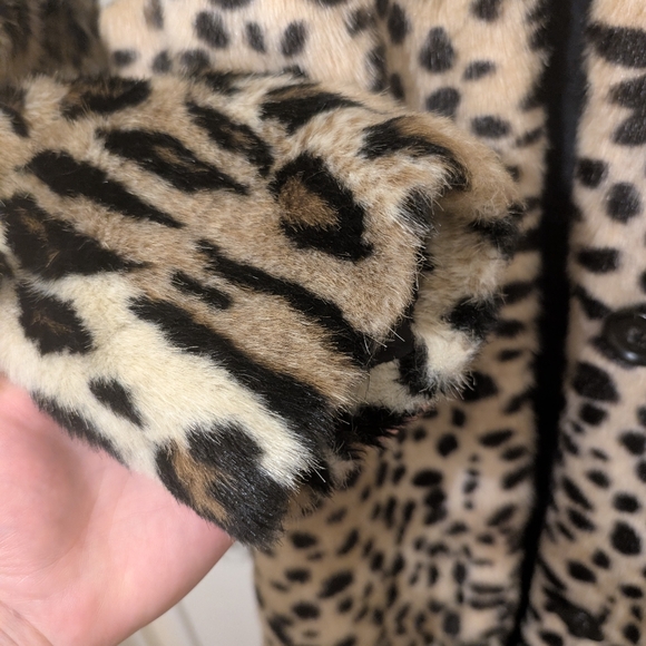 Free People Leopard Print Faux Fur Coat Size S - Picture 5 of 14